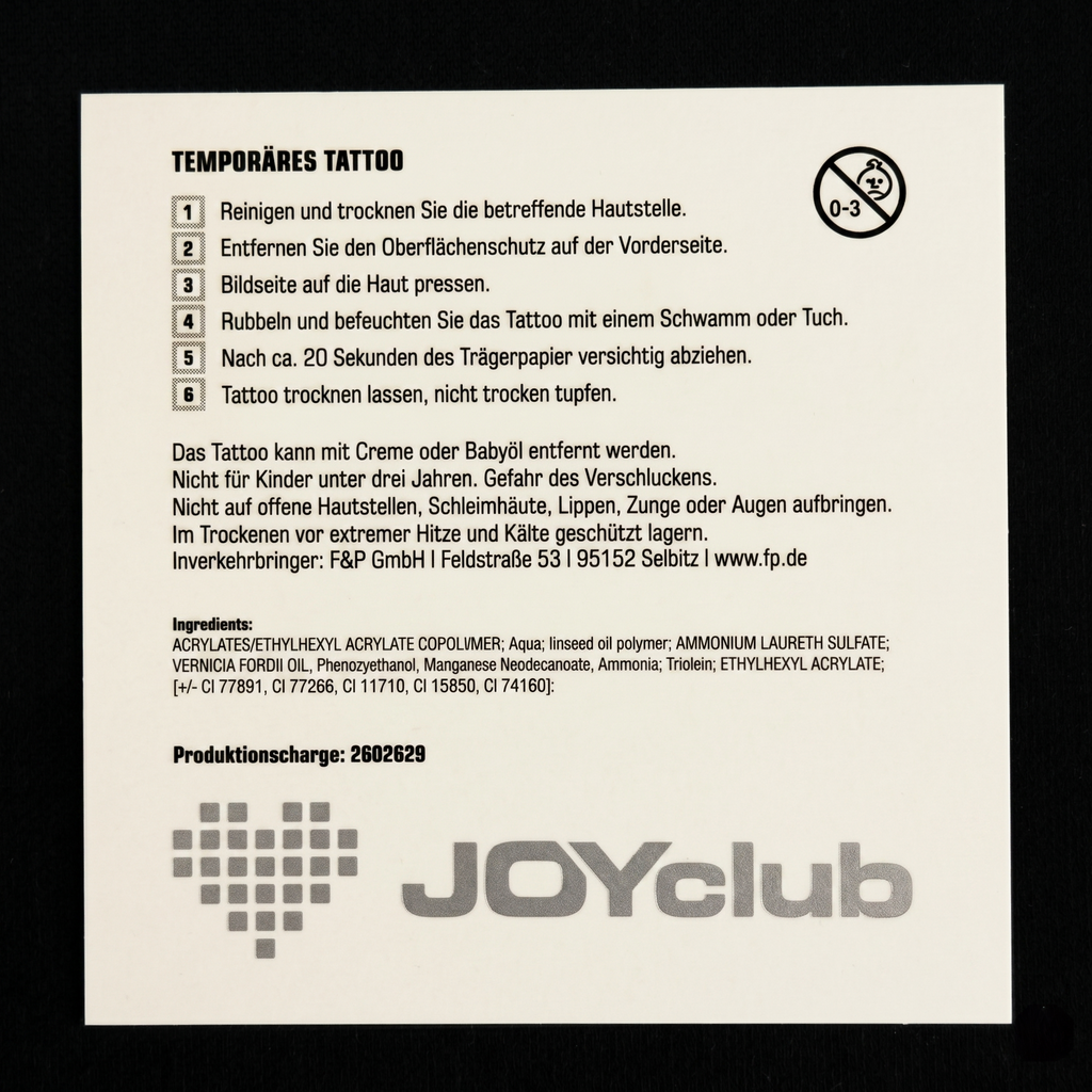 JOYclub Sticker Tattoo - 5-Pack