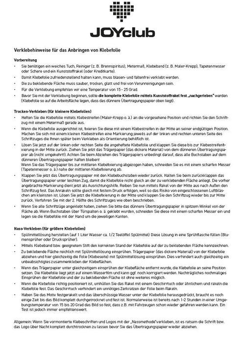 Verklebehinweis